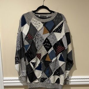 Vintage Marienbad Patchwork Knit Sweater